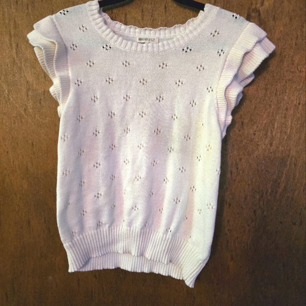 Knit Short-Sleeved Sweater